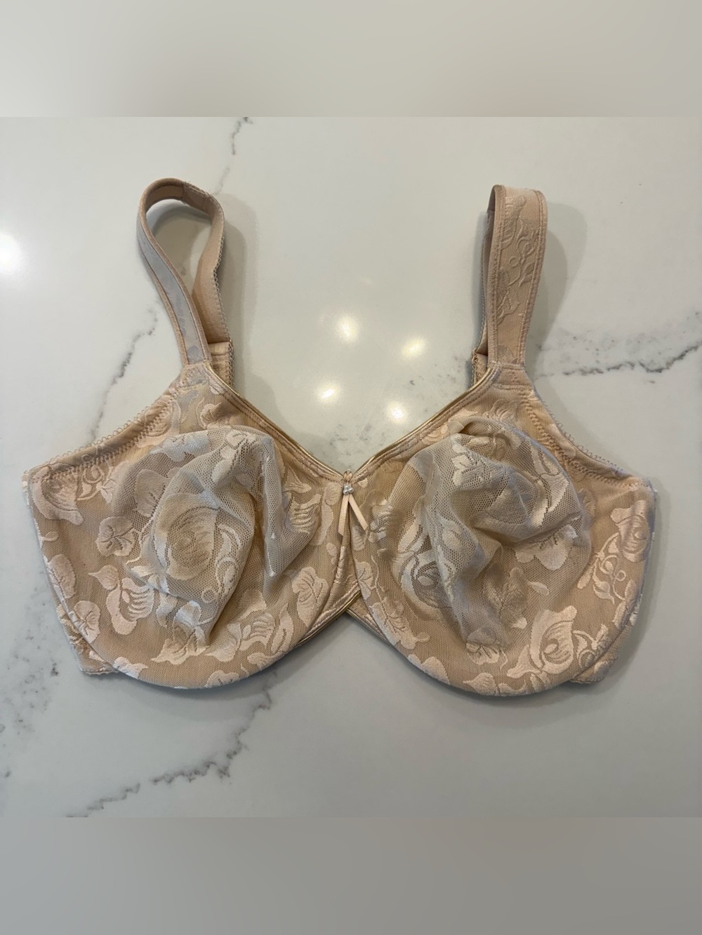 WACOAL 85567 Nude Awareness Underwire Unlined Satin Full Coverage Bra - 36DDD